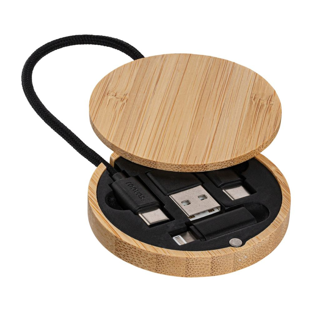 Četri vienā uzlādes kabelis REEVES-CONVERTICS BAMBOO EVO – brūns (1)
