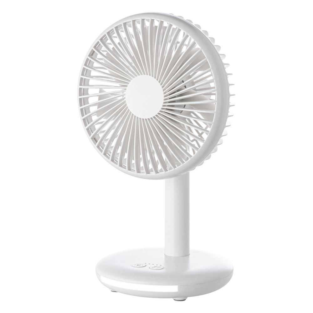 Uzlādējams ventilators ar apgaismojumu REEVES-DESKSTREAM – balts (1)