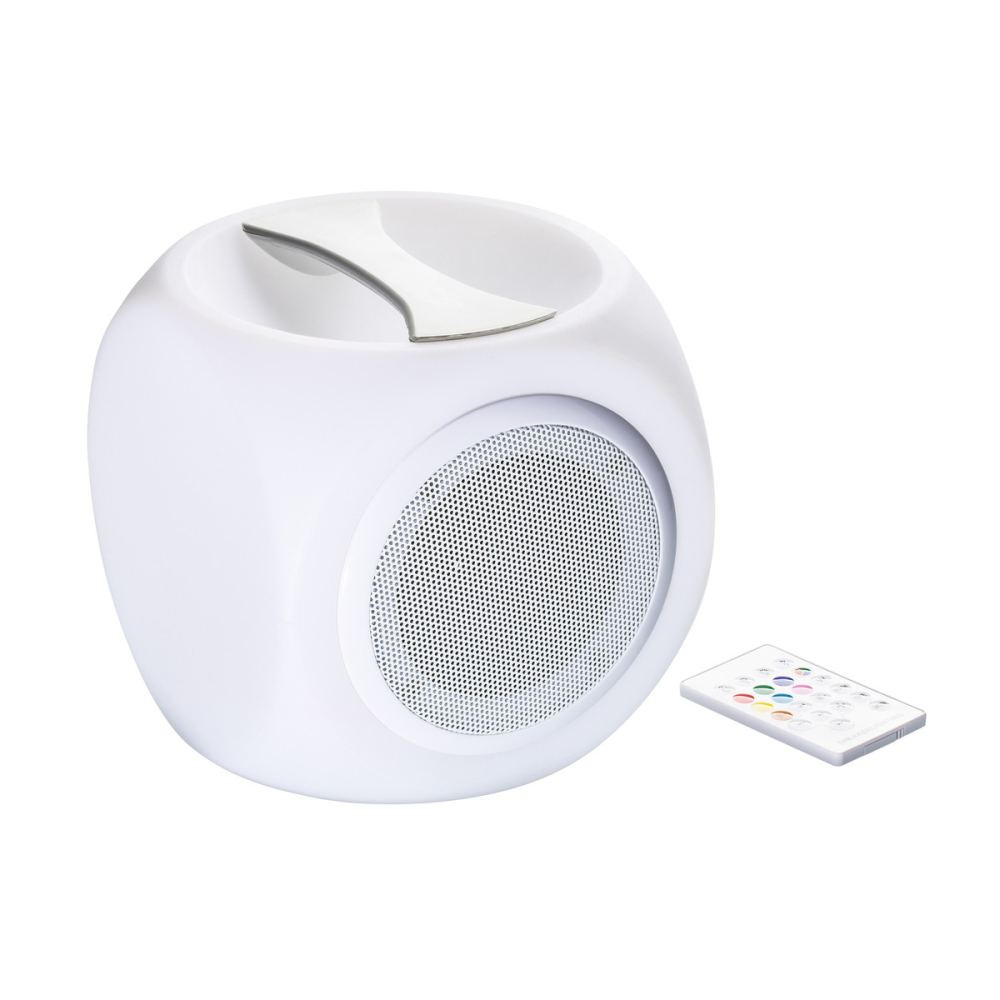 Bluetooth® skaļrunis ar apgaismojumu REEVES-MALBORK – balts (1)