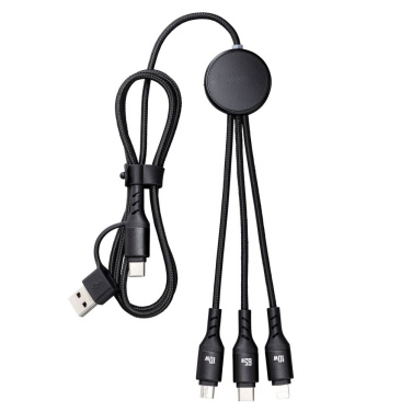 Seši vienā uzlādes kabelis ar apgaismojumu REEVES-PUHALANI LONG – melns / balts (3)