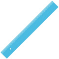 Lineāls 30 cm, zils