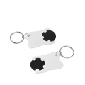 Iepirkumu ratiņu žetona turētājs „tooth“, melns