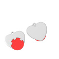 Iepirkumu ratiņu žetona turētājs „heart“, sarkans