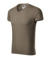 MALFINI Slim Fit V-neck - T-krekls vīriešiem, armija
