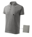 MALFINI Cotton - polo krekls vīriešiem, tumši pelēka melanža