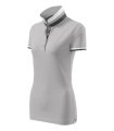 MALFINI Premium Collar Up - polo krekls sievietēm, sudraba pelēks