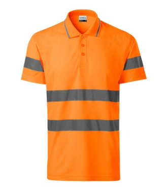 RIMECK HV Runway – Unisex polo krekls, fluorescējoša oranža, S, produkta attēls (2)