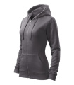 MALFINI Trendy Zipper - džemperis sievietēm, tērauda pelēks