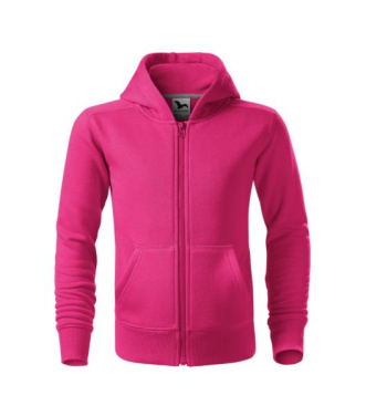 MALFINI Trendy Zipper – Džemperis Kids, fuksīna, 158 cm/12 years, produkta attēls (2)