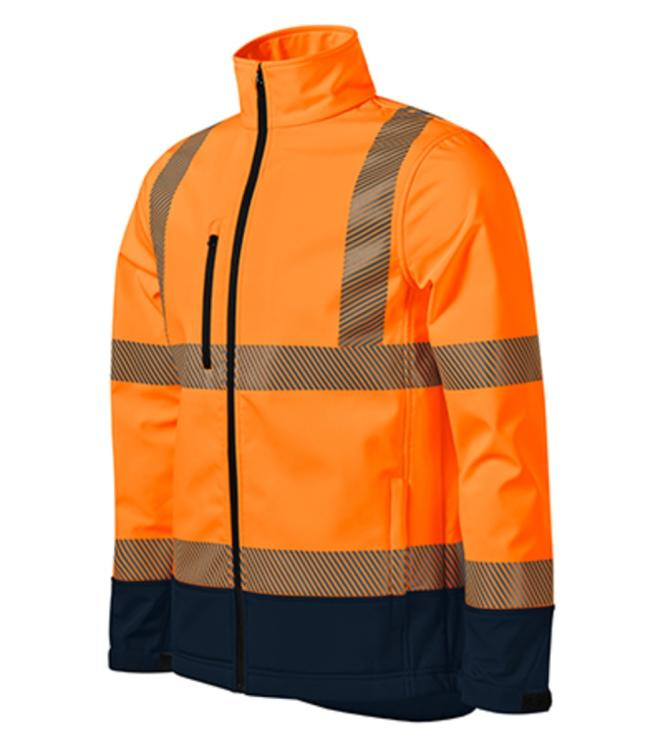 RIMECK HV Drop – Unisex Softshell jaka, fluorescējoša oranža, M, produkta attēls (1)