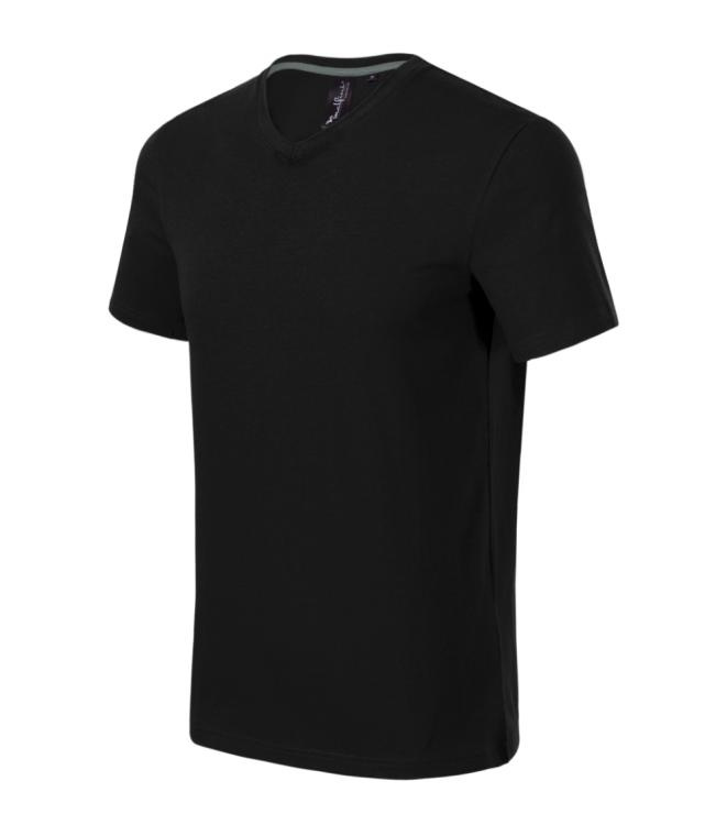 MALFINI Premium Action V-neck – T-krekli vīriešiem, melns, S, produkta attēls (1)