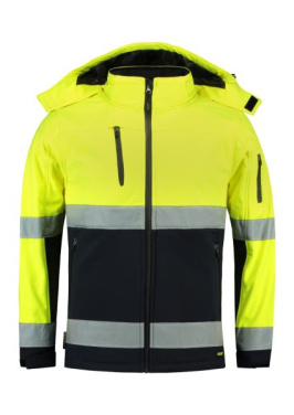 TRICORP Bi-color EN ISO 20471 Softshell - softshell jaka, fluorescējošs dzeltens, 4XL, produkta attēls (2)