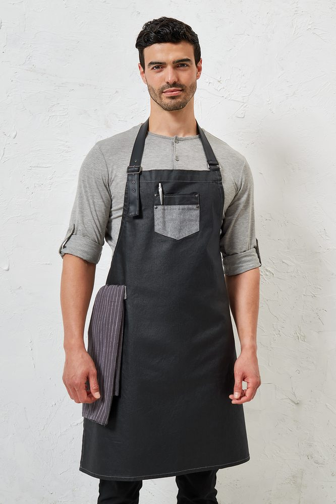 DIVISION WASHED LOOK DŽINIMA PRIEKŠAUTS PRIEKŠAUTS AR MĀKSLĪGU ĀDU, black, produkta attēls, Melns džinsa audums (1)