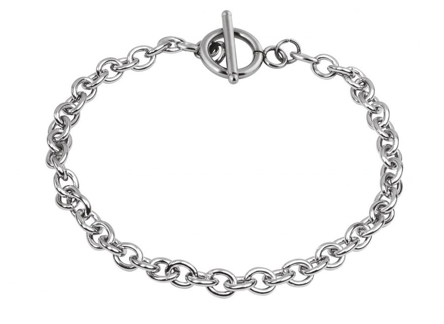 T veida rokassprādzes ovāla ķēdīte - 19 cm, produkta attēls