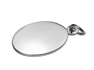 Cinka sakausējuma ovāla plāksne 25 × 33 mm, produkta attēls (2)