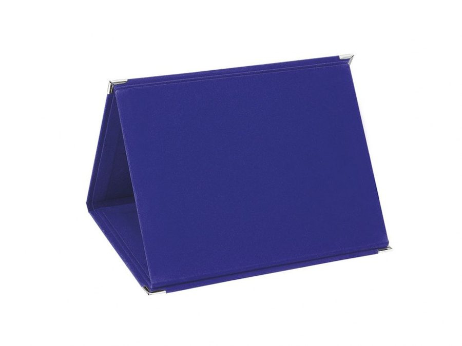 Zils 23 × 17 samta MDF numura zīmes maciņš, produkta attēls (1)