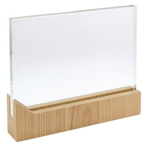 Stikls 150 × 220 × 15 mm ar koka pamatni, produkta attēls (1)