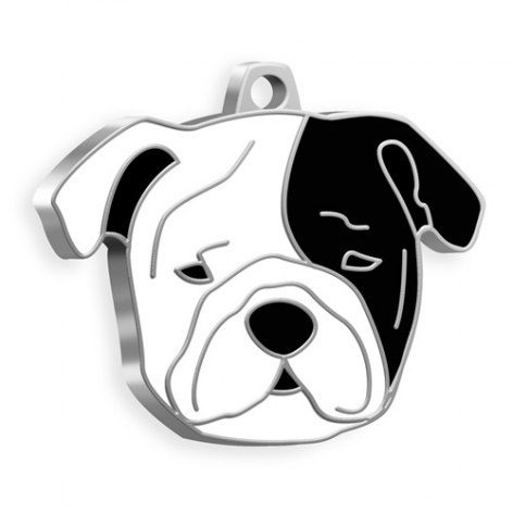 Suņa vārda birka buldogs melna, produkta attēls (1)