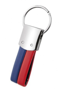 Portachiavi calcio PU rosso/blu c/incavo, produkta attēls (2)