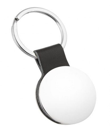 Atslēgu piekariņš apaļš / melna āda, produkta attēls (1)