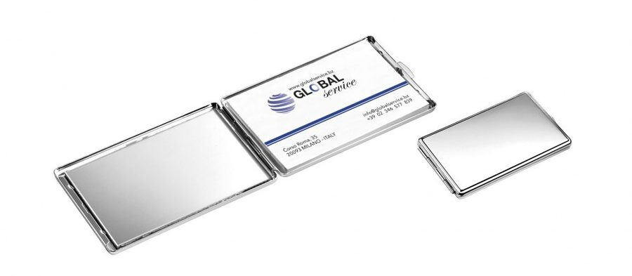 Dāmu vizītkaršu turētājs ar spoguli - 60 × 90 mm, produkta attēls