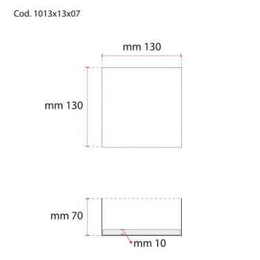 Zila kaste satīna zilā krāsā 130 × 130 × 70 mm, produkta attēls (4)