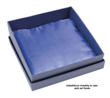 Zila kaste satīna zilā krāsā 150 × 150 × 40 mm, produkta attēls (2)