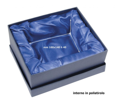 Zila kaste satīna zilā krāsā 200 × 180 × 60 mm, produkta attēls (2)