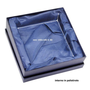 Zila kaste satīna zilā krāsā 230 × 220 × 60 mm, produkta attēls (2)