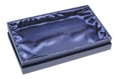 Zila kaste satīna zilā krāsā 265 × 155 × 35 mm