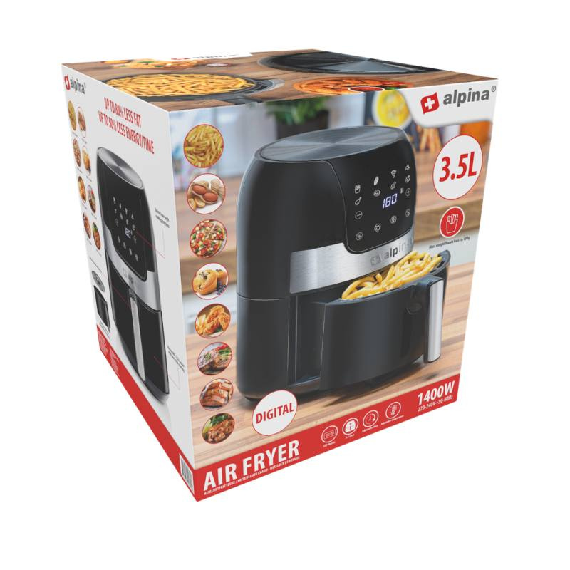 ALPINA Airfryer 3,5 l 1400 W digitālais 230 V – ALPINA (1)