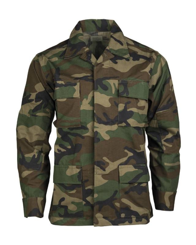 ASV BDU lauka jaka Ripstop Woodland – Mil-Tec (1)