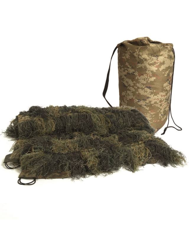Ghillie pārvalks „anti Fire“ Pro 140 × 100 cm, meža kamuflāžas raksts – Mil-Tec