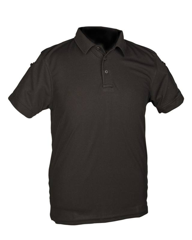 Taktiskais ātri žūstošais īsroku polo krekls, melns – Mil-Tec (1)