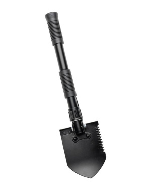 Jauna mini saliekamā lāpsta ar somu, melna – Mil-Tec (2)
