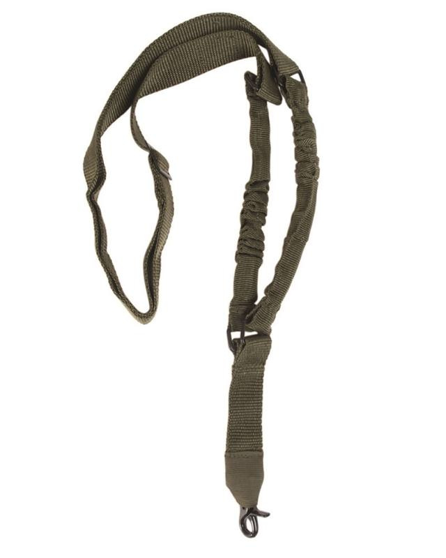Taktiskā nēsāšanas siksna ar gumiju, 1 punkta, olīvzaļa – Mil-Tec