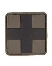 3D pirmās palīdzības PVC plāksteris ar Velcro aizdari, olīvzaļš, liels