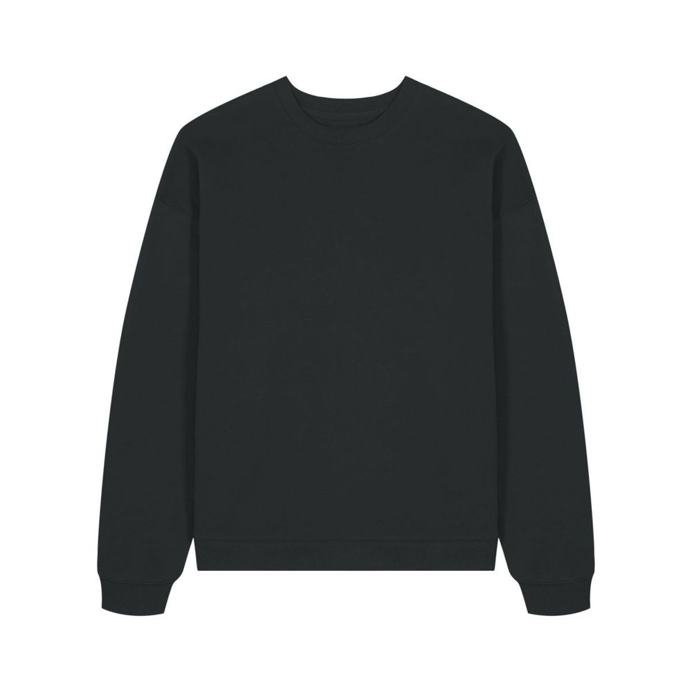 Stanley/Stella Radder 2.0 unisex džemperis ar apaļu kakla izgriezumu, 350 g/m² - melns, XXS (1)