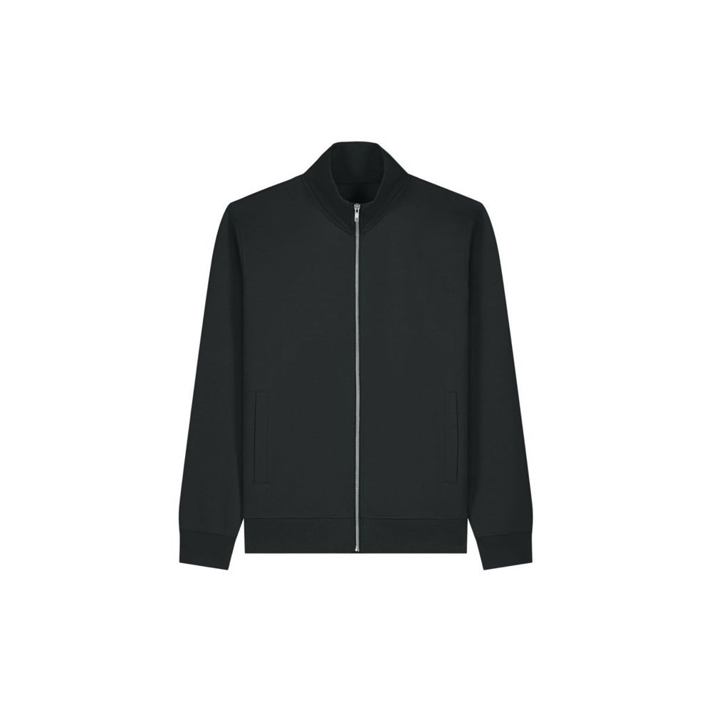 Stanley/Stella Trailer 2.0 unisex džemperis ar rāvējslēdzēju un stāvapkakli, 280 g/m² - melns, XXS (1)