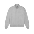 Stanley/Stella Miller Dry unisex džemperis ar rāvējslēdzēju apkaklē, 400 g/m², pelēks melanžs