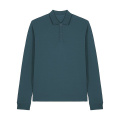 Stanley/Stella Prepster 2.0 Long Sleeve unisex polo krekls ar garām piedurknēm, 240 g/m², zilzaļš (Stargazer)