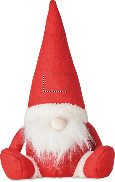 Felt Christmas dwarf: Logo position – hat