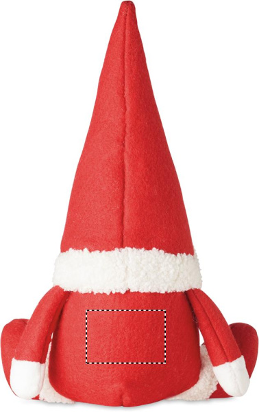 Felt Christmas dwarf: Logo position – back of the product
