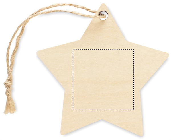 Étoile décorative de Noël: Sérigraphie — Face 1 du produit