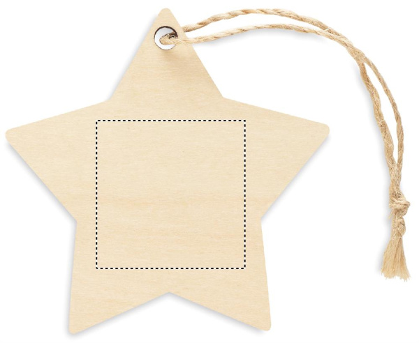 Étoile décorative de Noël: Sérigraphie — Face 2 du produit
