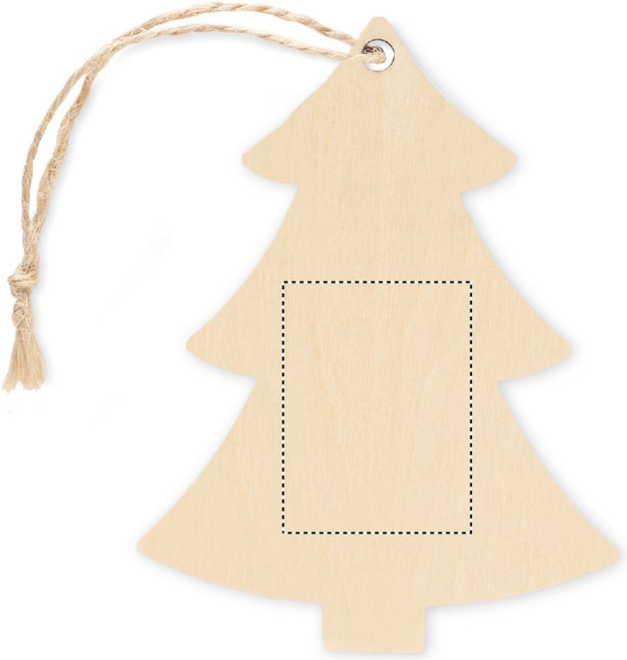 Suspension de Noël en forme de sapin: Sérigraphie — Face 1 du produit
