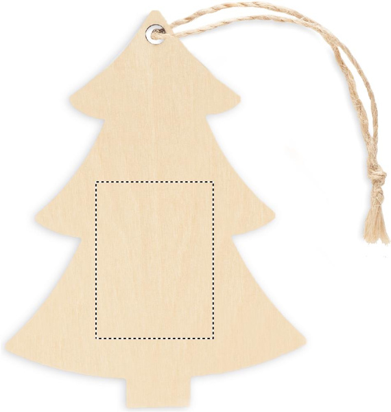 Suspension de Noël en forme de sapin: Sérigraphie — Face 2 du produit