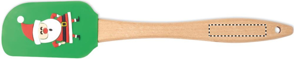 Spatule de Noël en silicone: Emplacement du logo — Poignée: Face 1 du produit