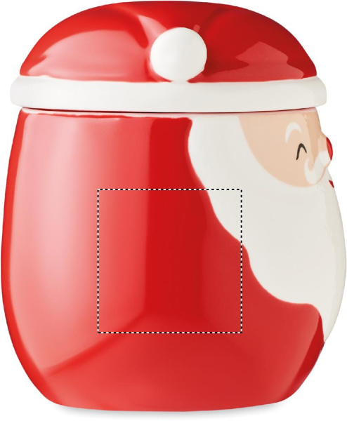 Keraaminen kannellinen muki 370 ml: Logon sijainti – kahvaa vastapäätä