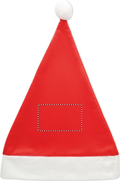 Dziecięca czapka Mikołaja: Logo position – red part: back